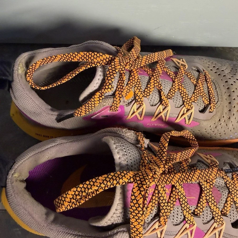 Nike React Pegasus Trail Purple Orange Sneakers Womens Size 7